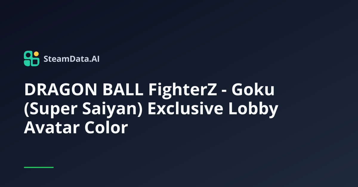 DRAGON BALL FighterZ - Goku (Super Saiyan) Exclusive Lobby Avatar Color ...